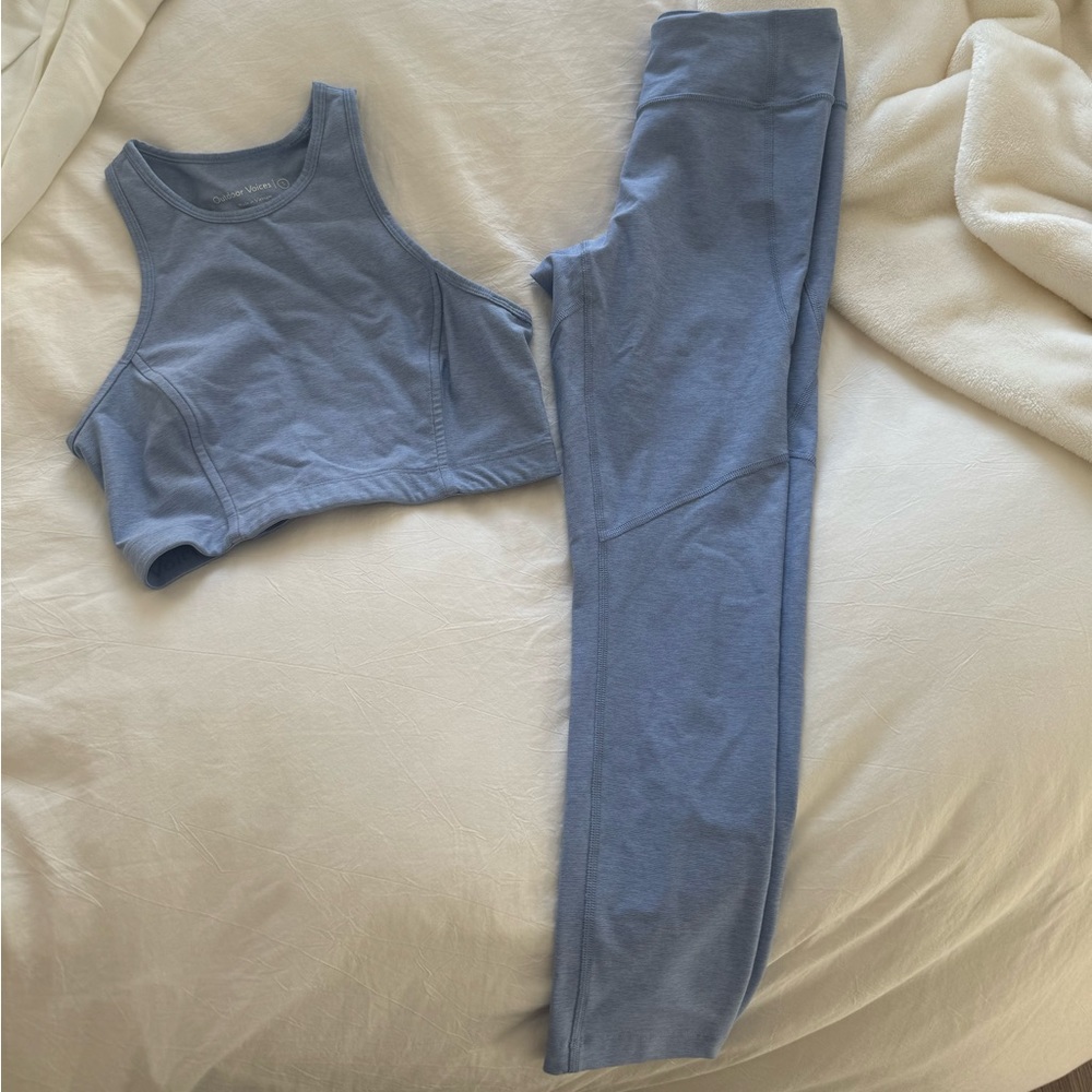Outdoor voices workout set blue